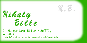 mihaly bille business card